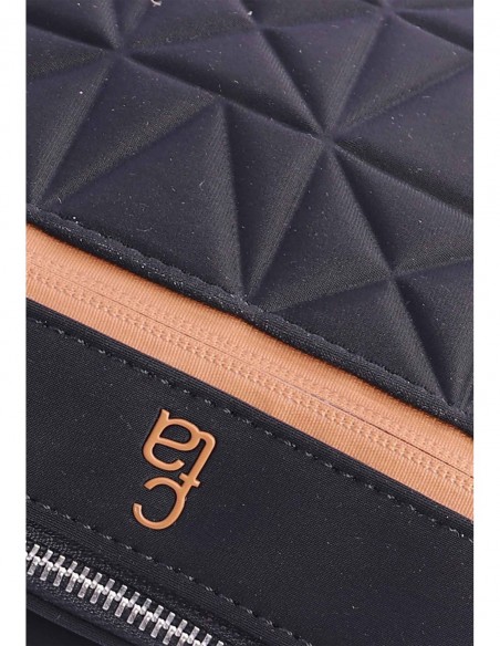 BOLSO BANDOLERA DOBLE CORONEL TAPIOCCA GLACIAR NEGRO