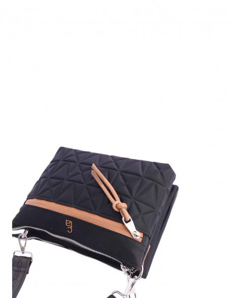 BOLSO BANDOLERA DOBLE CORONEL TAPIOCCA GLACIAR NEGRO