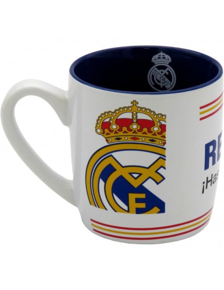 TAZA CERAMICA REAL MADRID BLANCA Y AZUL
