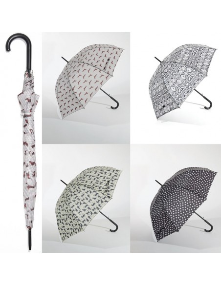 PARAGUAS NYLON AUTOMÁTICO LARGO DE MUJER