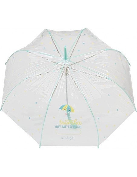 PARAGUAS RIGIDO TRANSPARENTE Mr. WONDERFULL 61/8 " BOMBA "