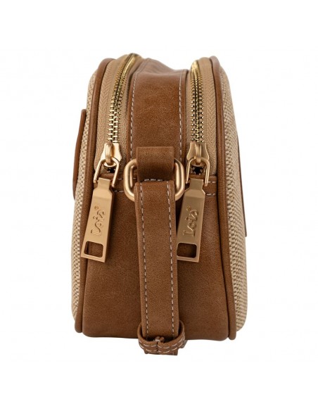 BOLSO BANDOLERA DOBLE JACQUELINE LOIS CAMEL