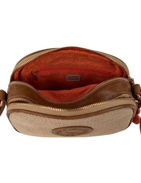 BOLSO BANDOLERA DOBLE JACQUELINE LOIS CAMEL