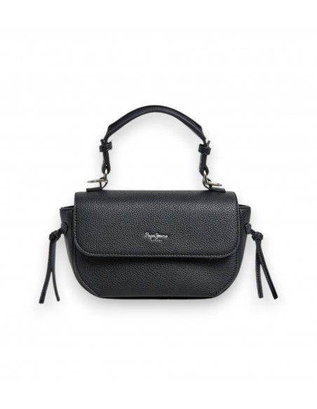 BOLSO DE MANO BANDOLERA AMBRA SCRIPT NEGRO