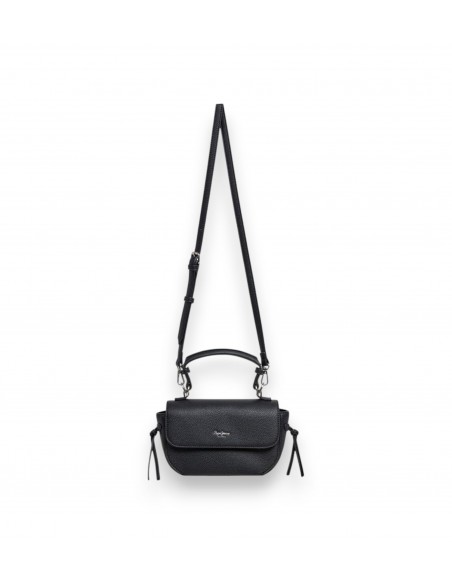 BOLSO DE MANO BANDOLERA AMBRA SCRIPT NEGRO