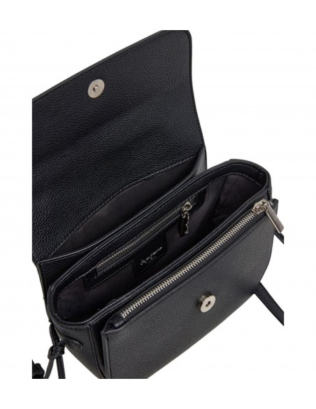 BOLSO DE MANO BANDOLERA AMBRA SCRIPT NEGRO