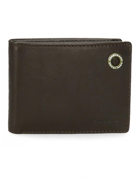 BILLETERO PIEL PEPE JEANS INSIGNIA MARRÓN