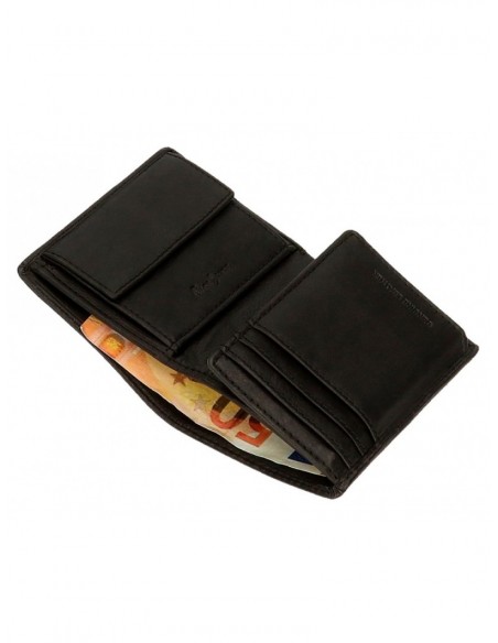 BILLETERO PIEL PEPE JEANS BADGE NEGRO