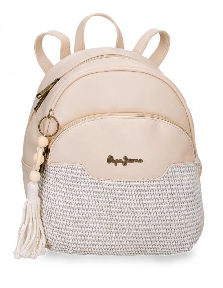 MOCHILA 27 CM. PEPE JEANS CLARA BEIGE