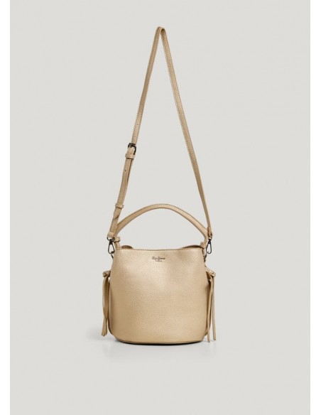 BOLSO BUCKET DE MANO BANDOLERA PEPE JEANS TYLER SCRIPT NEGRO