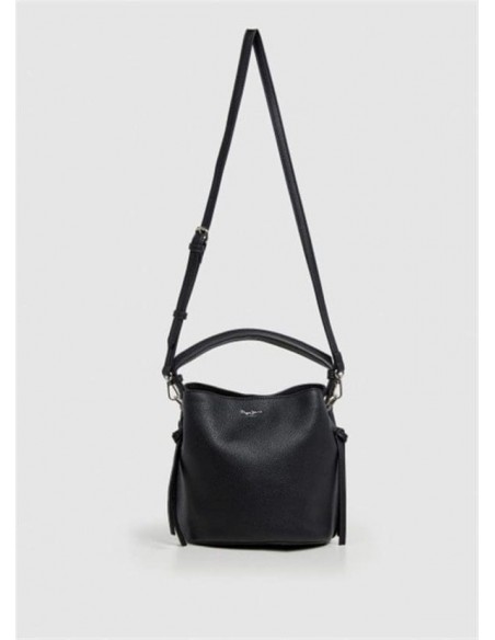 BOLSO BUCKET DE MANO BANDOLERA PEPE JEANS TYLER SCRIPT NEGRO