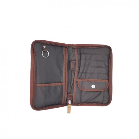 CARTERA TARJETERO HELLO KITTY MARRON