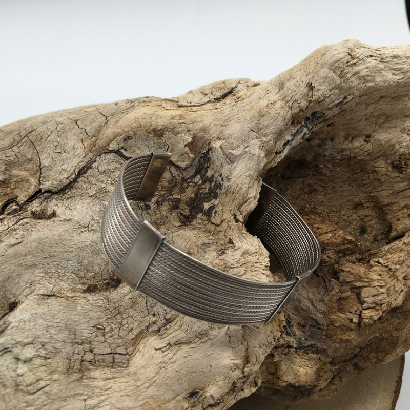 PULSERA BRAZALETE PLATA DE LEY ANCHA...