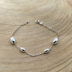 PULSERA PLATA DE LEY ÓVALOS