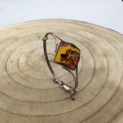 PULSERA AMBAR Y PLATA DE LEY