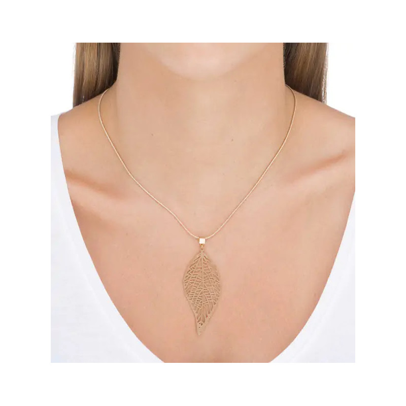 COLGANTE HOJA GRANDE ORO CORTO VIDAL...