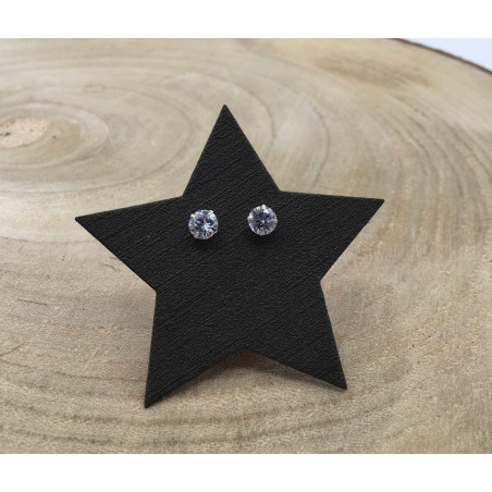 PENDIENTES PLATA ZIRCONITA 6MM