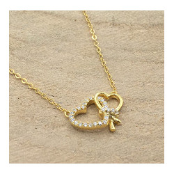 COLGANTE CORAZONES PLATA DE...