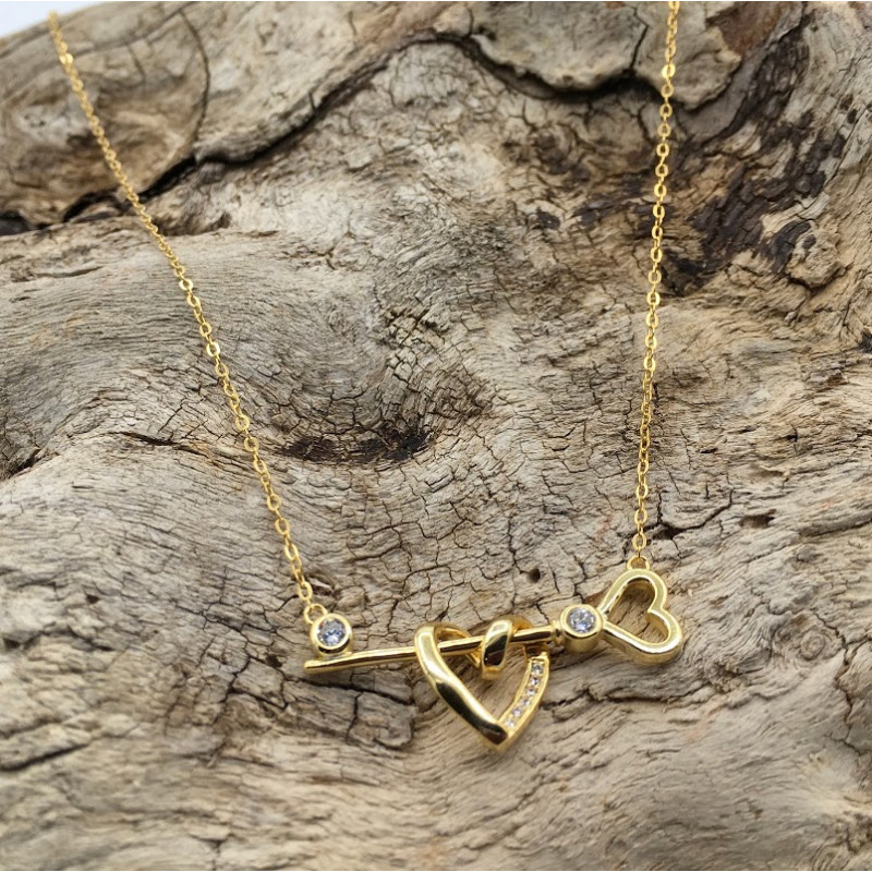 COLGANTE LLAVE CORAZON PLATA DE LEY...