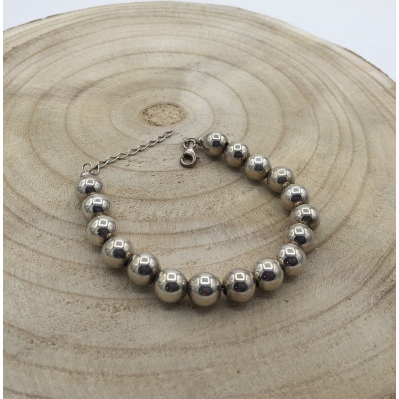 PULSERA PLATA DE LEY BOLAS