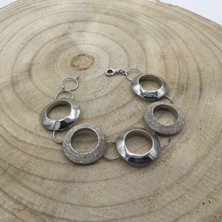 PULSERA OVALOS PLATA DE LEY