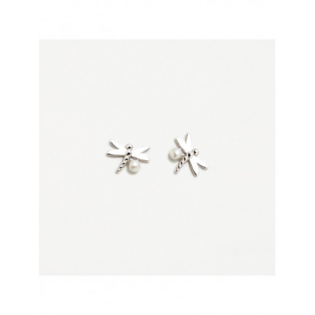 PENDIENTES AGATA PLATA LIBELULA-PERLA LEONOR