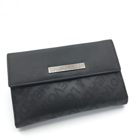 BILLETRO DEVOTA & LOMBA GINEBRA PIEL NEGRO 15CM.