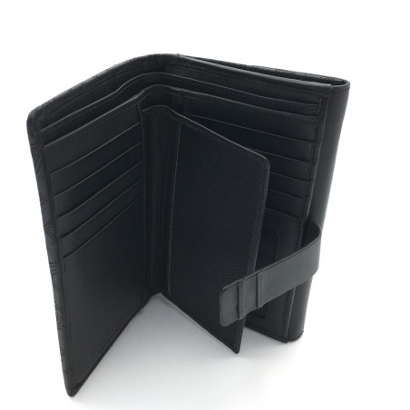 BILLETRO DEVOTA & LOMBA GINEBRA PIEL NEGRO 15CM.