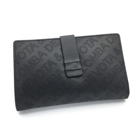 BILLETRO DEVOTA & LOMBA GINEBRA PIEL NEGRO 15CM.