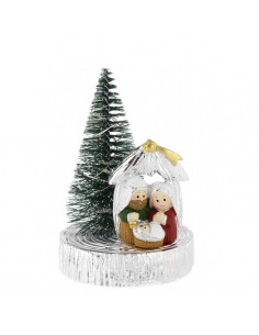 PESEBRE TRONCO PINOS LUZ 2