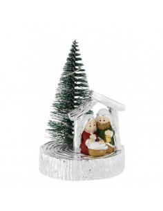 PESEBRE TRONCO PINOS LUZ 2