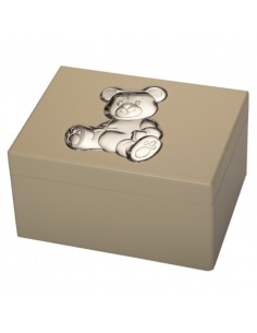 JOYERO OSO BEIGE PLATA DE LEY