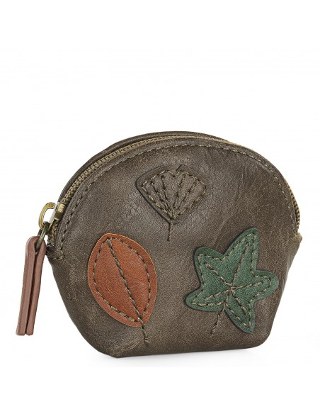 MONEDERO OVAL HOJAS LOIS