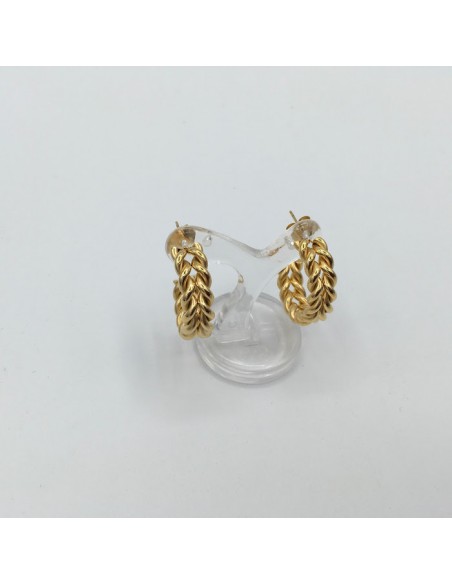 PENDIENTES CRIOLLA 25 TRENZA PERTEGAZ