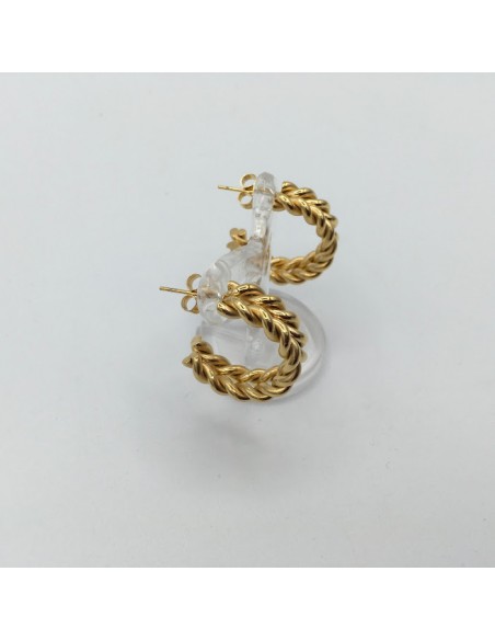 PENDIENTES CRIOLLA 25 TRENZA PERTEGAZ