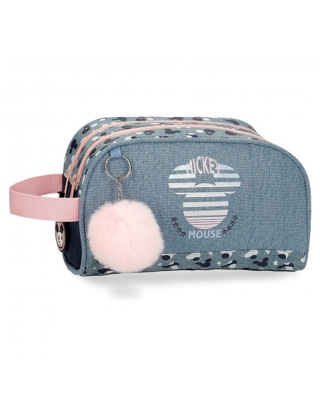 NECESER DOBLE COMPARTIMENTO MICKEY DENIM