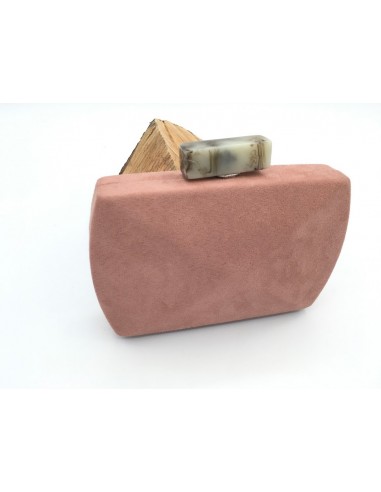 BOLSO DE FIESTA ANTE CON CIERRE DE NACAR