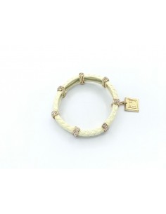 PULSERA ELASTICA BEIGE Y...