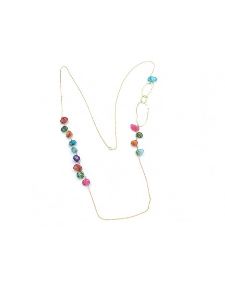 COLLAR LARCO CADENA CON PIEDRAS NATURALES PERTEGAZ