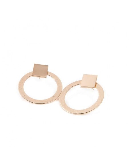 PENDIENTE ORO ROSA MARTE