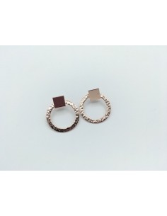 PENDIENTE ORO ROSA MARTE 2