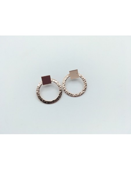 PENDIENTE ORO ROSA MARTE