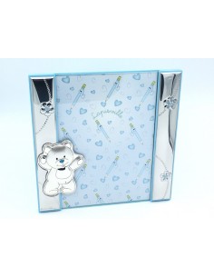 PORTAFOTOS PLATA OSO AZUL