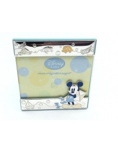 PORTAFOTOS PLATA MICKEY AZUL