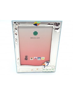 PORTAFOTOS PLATA PATOS AZUL