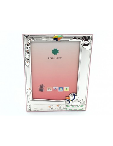 PORTAFOTOS PATOS PLATA ROSA