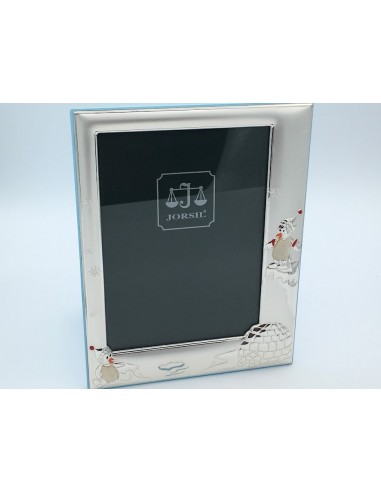 PORTAFOTOS PINGUINOS PLATA 13*18