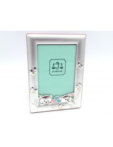 PORTAFOTOS OSOS MARIPOSAS PLATA 10*15