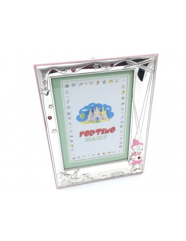 PORTAFOTOS PINOCHO PLATA ROSA 9*13
